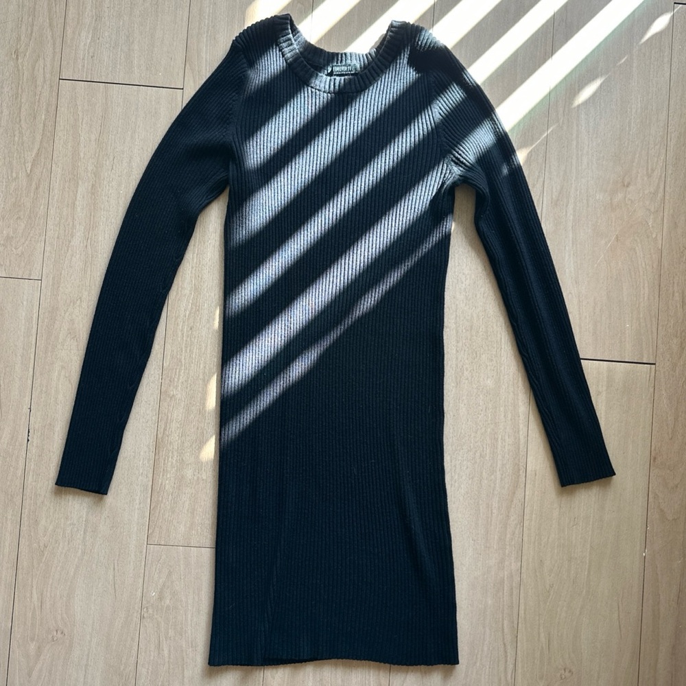 FOREVER 21 Size Large Women's Black Dress Ribbed Stretch